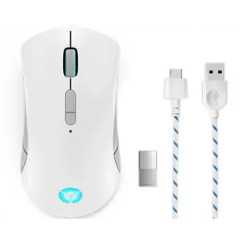 Spēļu pele Lenovo Legion M600 RF Bezvadu + Bluetooth + USB Type-A, piemērota abām rokām, 16000 DPI, 9 pogas, uzlādējama