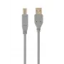 USB 2.0 A-spraudnis B-spraudnis 6 pēdu kabelis, pelēka krāsa
