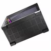 PC korpuss MODECOM Volcano Stellar 5F ATX Midi Tower, rūdīts stikls, 5 iepriekš uzstādīti ventilatori, USB‑C, atbalsta microATX/ATX, maks. GPU 420 mm, CPU dzesētāja augstums 175 mm