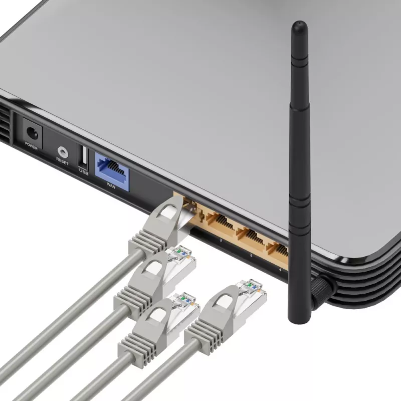 Ethernet ielāpu vads Extralink Cat 5e UTP, 10 m, RJ-45–RJ-45, pelēks