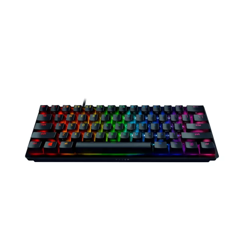 Razer Huntsman Mini 60% Gaming tastatūra Opto-Mechanical Purple Switch RGB LED gaisma NORD vadu