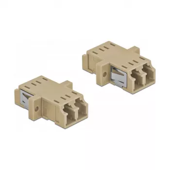 DELOCK LC female to female OM2 duplex optisko šķiedru adapteris (2 gab., polietilēna maisiņā)