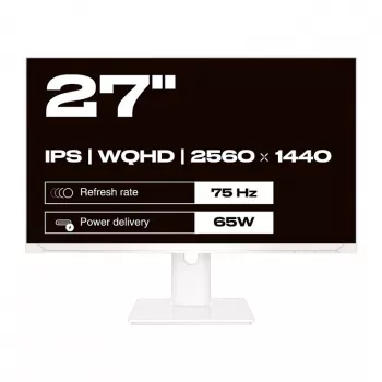 JAPANNEXT WQHD monitors 68,6 cm (27) 2560x1440 pikseļi, IPS panelis, 8 ms, 75 Hz, AMD FreeSync, HDMI, DisplayPort (JN-IPS270WQHD75F-C65W-HSP-W)
