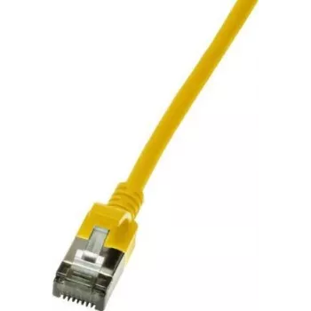 Tīkla kabelis LogiLink plāns U/FTP CQ9017S RJ-45 Cat6a 0,3 m dzeltens