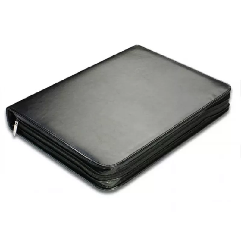 Dokumentu mape A4 ar skavu un 4 riņķiem, melna, 355x260x50 mm