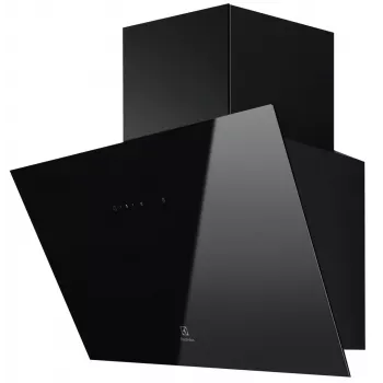 Wall-mounted extractor hood Electrolux LFV626K, Melns, 598×396 mm, 615 m³/h recirculating, 62 dB, charcoal filter