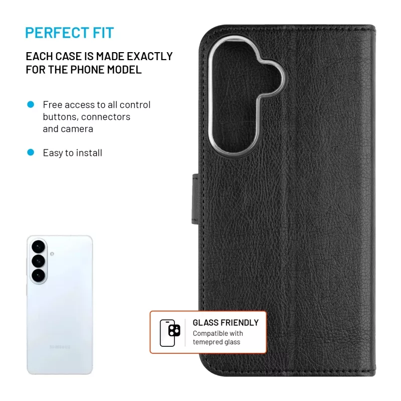 FIXED Opus Samsung Galaxy S26+, melns | Fiksēts aizmugurējais vāciņš