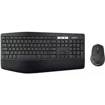 Logitech MK850 Performance bezvadu tastatūras un peles komplekts - pilna izmēra (100%) - Bezvadu - RF bezvadu + Bluetooth - QWERTY - Melna - Pele iekļauta