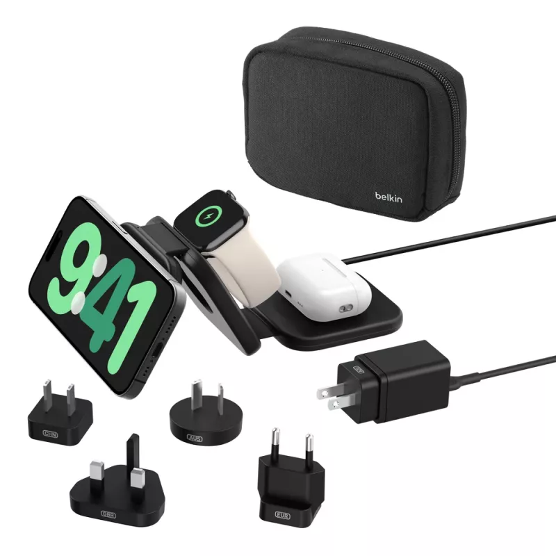Belkin BoostCharge Pro austiņas viedtālrunis viedpulkstenis melns USB bezvadu ātrā uzlāde