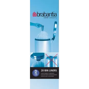 Brabantia PerfectFit atkritumu maisi Type D, 15-20 L, 20 maisi