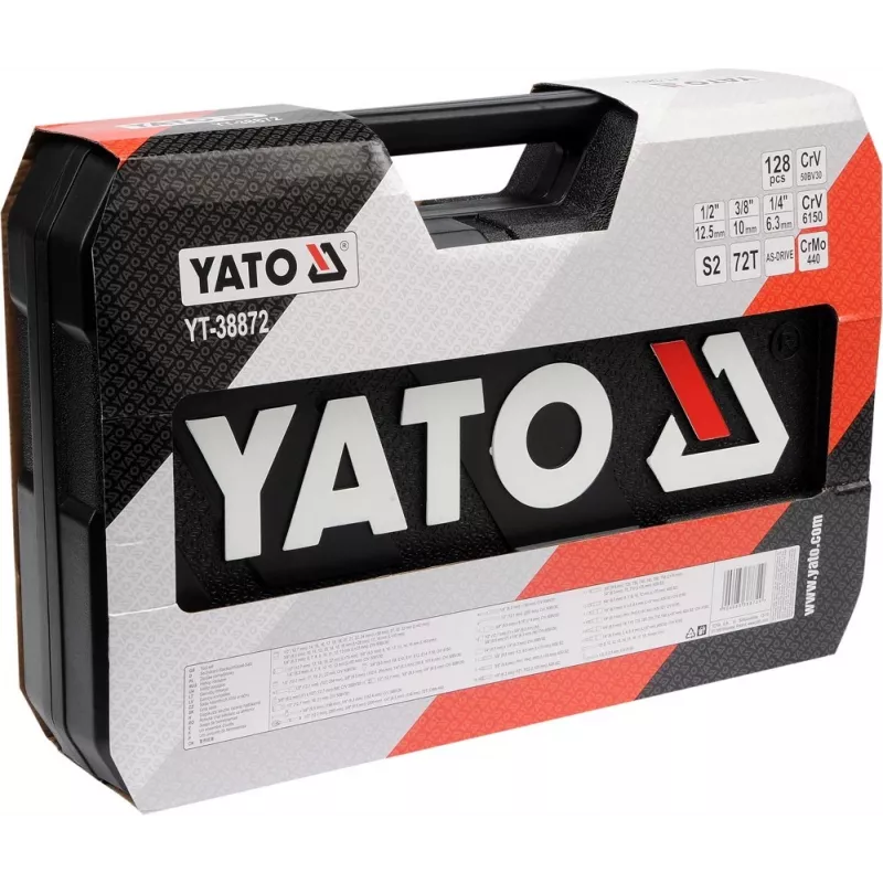 YATO uzgriežņu atslēgu komplekts 1/4 , 3/8 , 1/2 128 gab. 38872