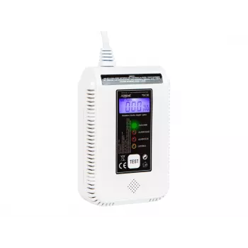Oglekļa monoksīda un gāzes detektors BLOW TGC30 WiFi Tuya — LCD, 85 dB, vadu, virsmas montāža, balts