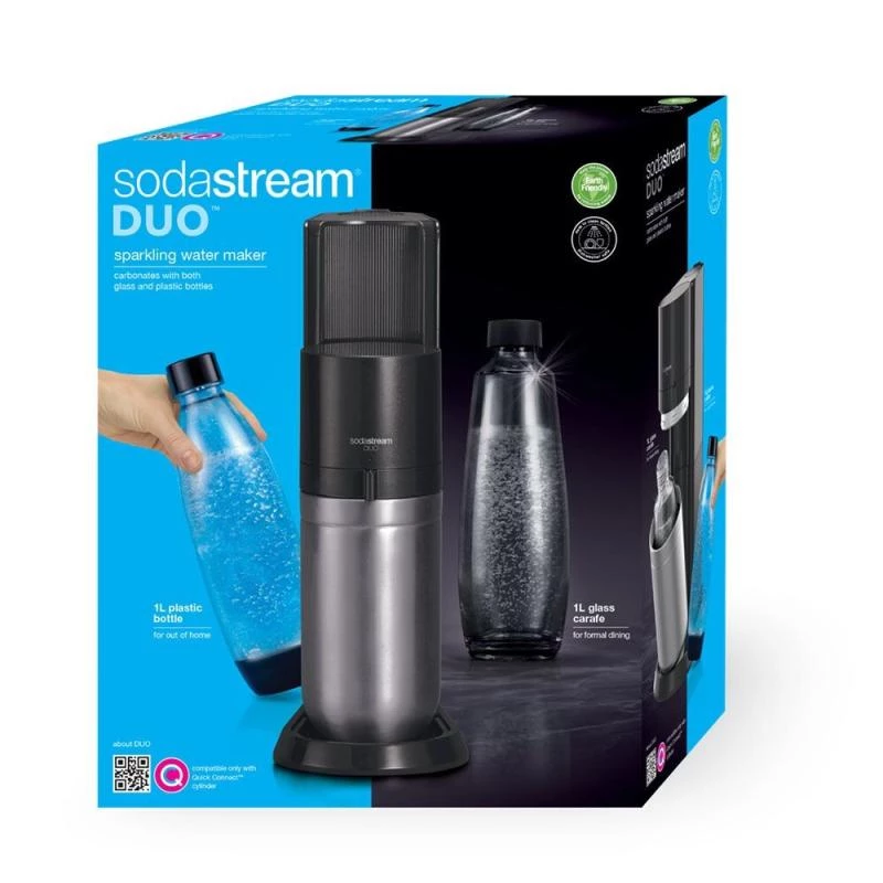 Gāzētājs SodaStream DUO melns nerūsējošais tērauds