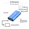 HDMI retranslators, 20m, 8K 60Hz, HDCP 2.3, alumīnijs, zils