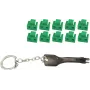 RJ45 pieslēgvietu bloķētājs ShiverPeaks BS08-01031 zaļš — komplekts ar 10 slēdzenēm un 1 atslēgu