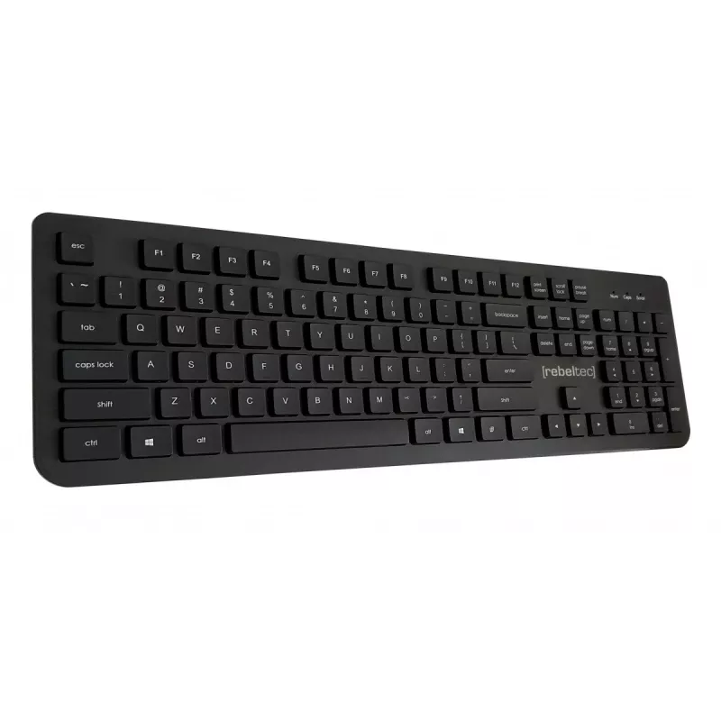 Vadu USB pilna izmēra tastatūra Rebeltec Spiro RBLKLA00041 — melna