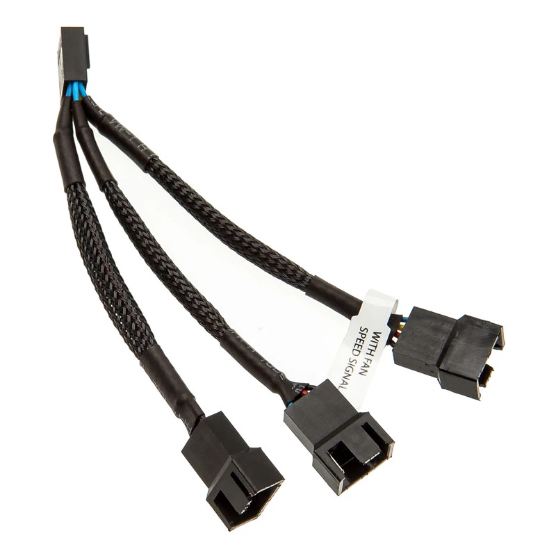 EK Water Blocks EK-kabelis Y veida sadalītājs 3x 4-pin PWM ventilatoram 10 cm