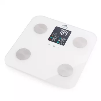 ETA Personas svari | ETA378190000 Lena | Maksimālais svars (ietilpība) 180 kg | Precizitāte 100 g | Ķermeņa masas indeksa (ĶMI) mērīšana | Balts