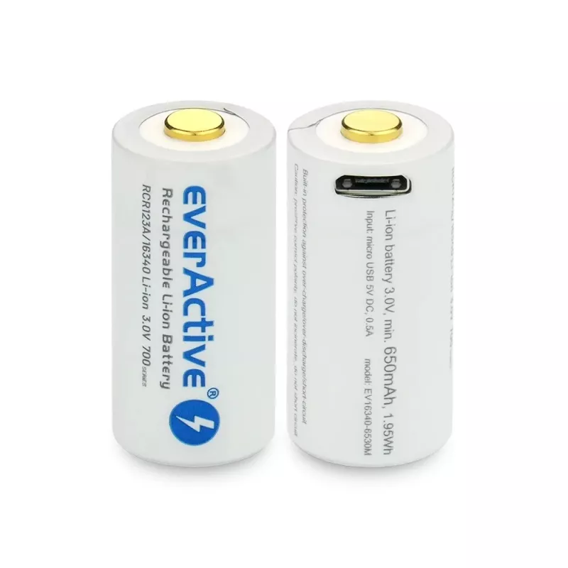 Uzlādējama baterija everActive EV16340 700mAh 3V ar Micro USB uzlādi