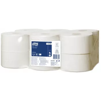 Tualetes papīrs Tork Universal Mini Jumbo T2, 2 kārtas, 9,1 cm x 150 m, balts, 12 gab.
