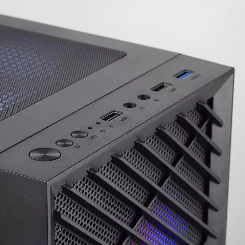 PC Case TACENS Mars Gaming MC-VORTEX Mini Tower Mini-ITX/Micro-ATX Temperēts stikls Melns, 3x120mm, 27.3 cm GPU, 162 mm CPU dzesētājs
