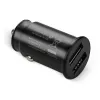 auto lādētājs everActive CC-25C 2x USB-A + USB-C, 12W, iebūvēts automašīnas USB strāvas adapteris