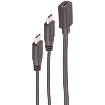 USB kabelis ShiverPeaks BS13-20020 USB 2.0 0,3 m 2x USB C Melns