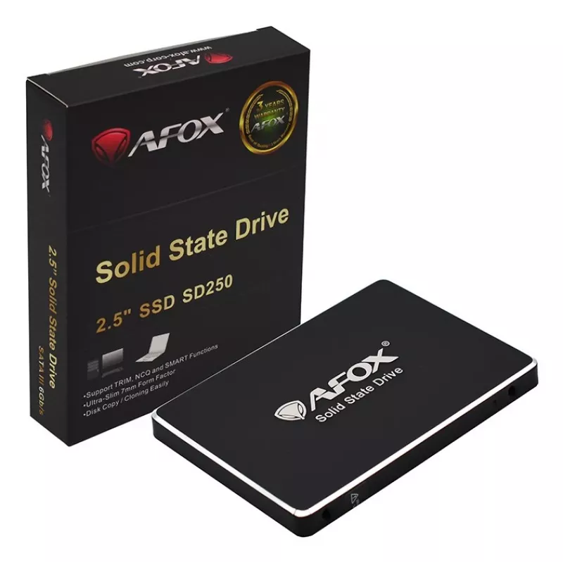 Iekšējais 2,5 collu SSD AFOX SD250-2000GN 2 TB SATA III, 560 MB/s lasīšana, 520 MB/s rakstīšana