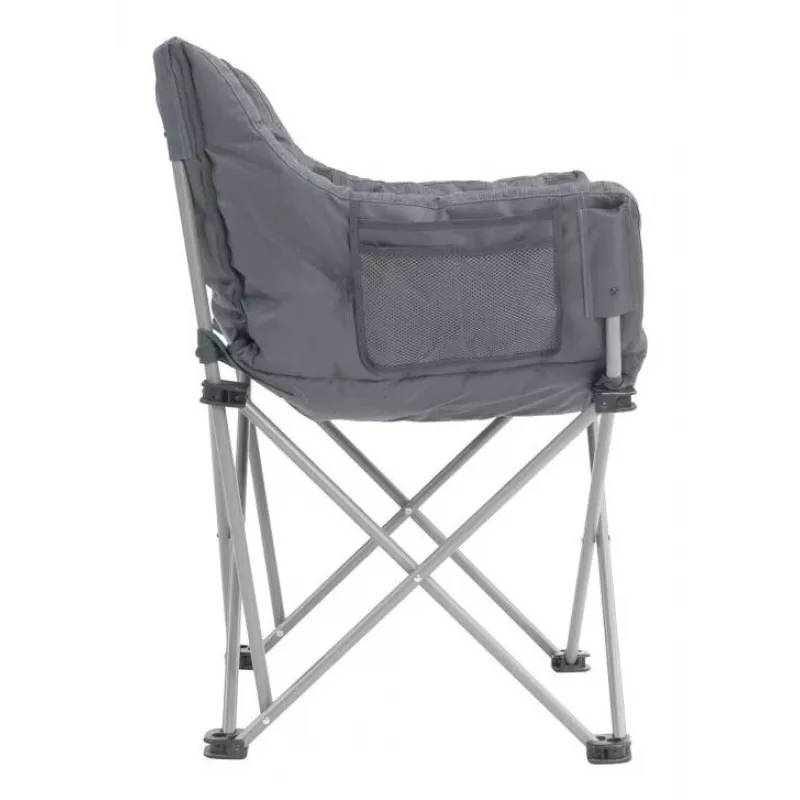 Kempinga krēsls Outwell 470474 — 4 kāju saliekamais krēsls, maksimālā slodze 150 kg, melns/pelēks