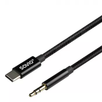 Audio kabelis Savio CL-188 2m melns vīrieša-vīrieša