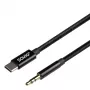 Audio kabelis Savio CL-188 2m melns vīrieša-vīrieša