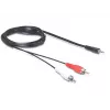 Audio kabelis DeLOCK 84000 1,5 m 2 x RCA 3,5 mm melns