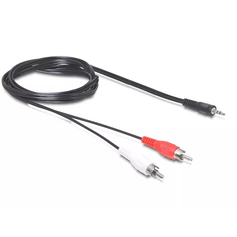 Audio kabelis DeLOCK 84000 1,5 m 2 x RCA 3,5 mm melns