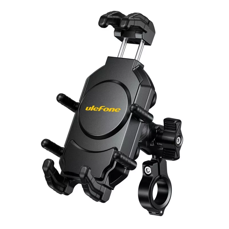 Pasīvais turētājs UleFone Armor Mount Pro mobilajiem tālruņiem — kronšteina stiprinājums, velosipēdam un skrejritenim, melns