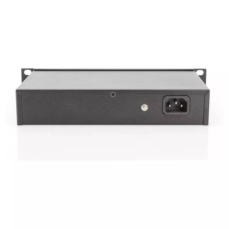 DIGITUS Gigabit Ethernet PoE slēdzis 8 portu PoE+ 10 collu plaukts, līdz 80 W PoE jaudas budžets