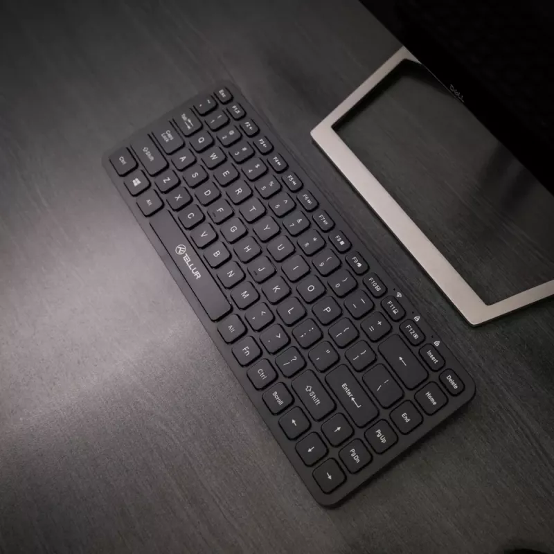 Mini bezvadu tastatūra Tellur TLL491251 Melna kompakts dizains, pārnēsājama izkārtojums