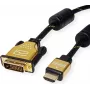 ROLINE 11.04.5896 Video kabeļa adapteris 1,5 m HDMI A tipa (standarta) DVI-D melns - zelts (11.04.5896)