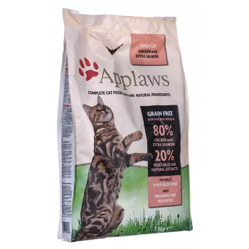 Applaws pieaugušo kaķu sausā barība ar vistu un lasi, 7.5 kg, 36.5% olbaltumvielu, 16% tauku, bez lipekļa un sojas