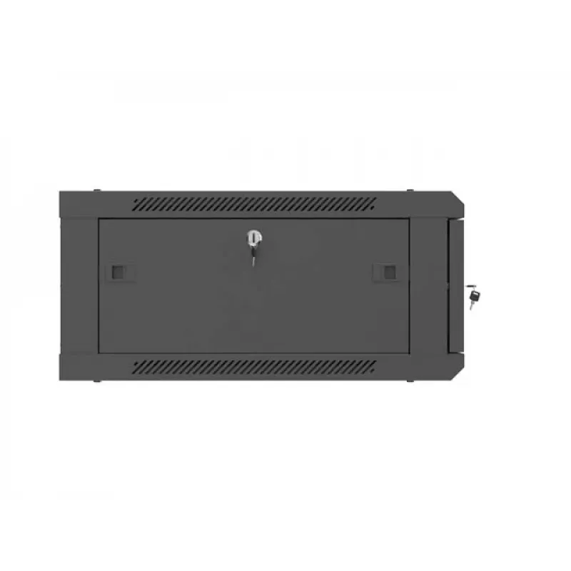 Pie sienas montējams 19 collu tīkla skapis LANBERG 4U 600×600 mm, melns