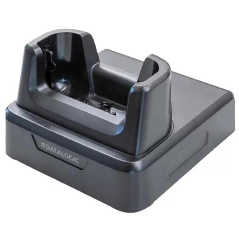 Datalogic vienas vietas uzlādes dokstacija, tikai uzlādei, nepieciešams: USB-C kabelis/94ACC0327 & strāvas sienas adapteris/94ACC0383, uzlādei bez gumijas uzmavas nepieciešams adapteris priekš
