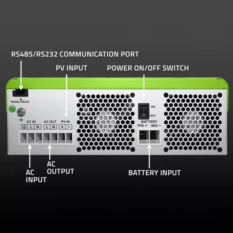 Hibrīdais saules invertors Off-Grid 6200W | 120A