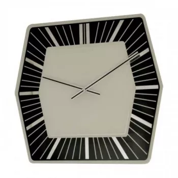 NeXtime pulkstenis 8128zw Hexagon, 43x43 cm, sienas, balts