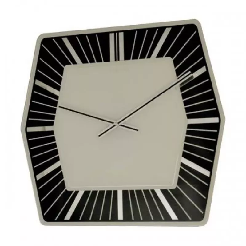 NeXtime pulkstenis 8128zw Hexagon, 43x43 cm, sienas, balts