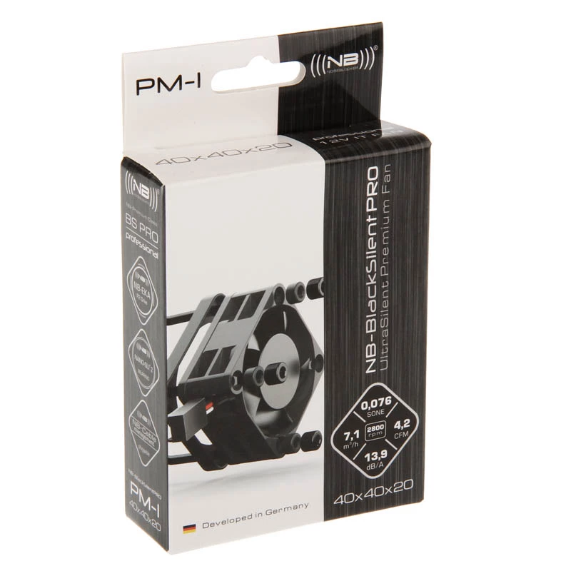 NOISEBLOCKER MelnsSilentPRO PM-1 40mm korpusa ventilators