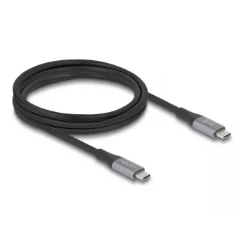 USB kabelis DeLOCK 81192 USB4 Gen 2x2 2m USB C melns pelēks