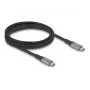 USB kabelis DeLOCK 81192 USB4 Gen 2x2 2m USB C melns pelēks