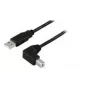 Microconnect USBAB2ANGLE10 USB kabelis 10 m USB A USB B Melns