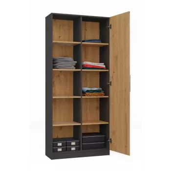 Office bookcase top e shop RD-80 ANT/ART KPL, 10 shelves, particle board, 800×300×1820 mm