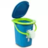GreenBlue GB320BL Pārnēsājams ceļojumu tualetes spainis ar sēdekli, vāku un rokturi, izturīgs, stabils, 19 L