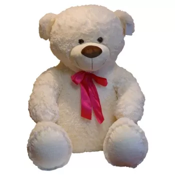 Mīkstā rotaļlieta lācītis TULILO Norbert 75 cm, krēmkrāsas plīša dzīvnieciņš